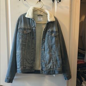 Old Navy Blue and White Lightweight Shirt Jacket